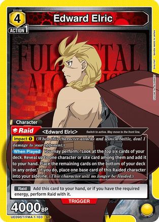 Edward Elric (103) (UE09ST/FMA-1-103) - UE09ST FULLMETAL ALCHEMIST Starter Deck - UE09ST: FULLMETAL ALCHEMIST Starter Deck - Card Brawlers | Quebec | Canada |
