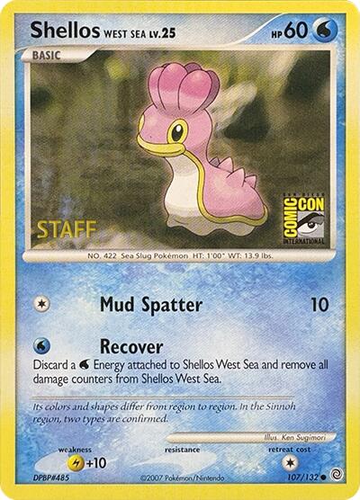 Shellos West Sea (107/132) (SDCC 2007 Staff) [Miscellaneous Cards] - Pokémon - Card Brawlers | Quebec | Canada |