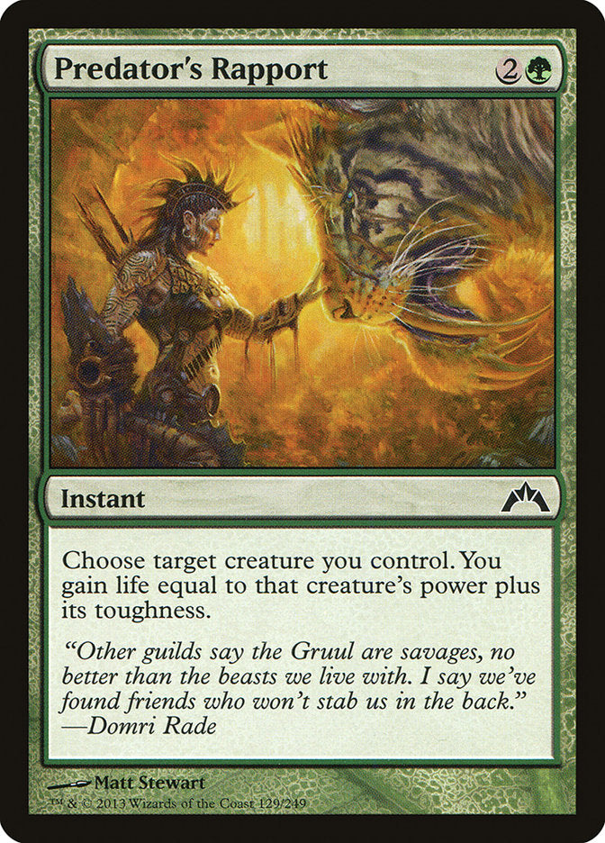 Predator's Rapport [Gatecrash] - Magic: The Gathering - Card Brawlers | Quebec | Canada |