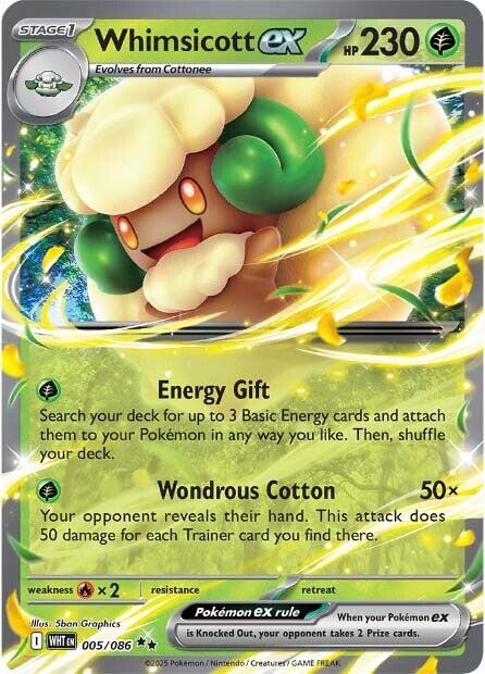 Whimsicott ex (005/086) [Scarlet & Violet: White Flare] - Pokémon - Card Brawlers | Quebec | Canada |