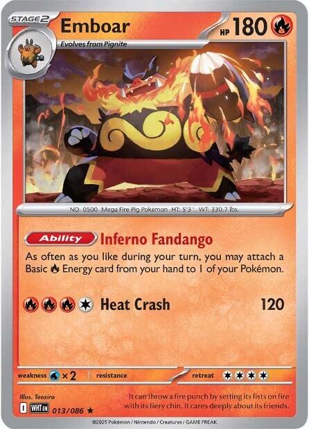 Emboar (013/086) [Scarlet & Violet: White Flare] - Pokémon - Card Brawlers | Quebec | Canada |