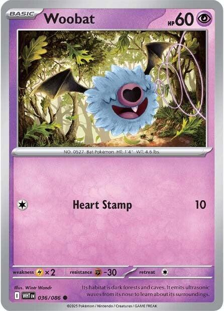 Woobat (036/086) [Scarlet & Violet: White Flare] - Pokémon - Card Brawlers | Quebec | Canada |