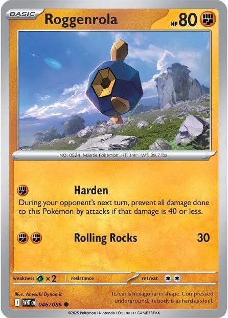Roggenrola (046/086) [Scarlet & Violet: White Flare] - Pokémon - Card Brawlers | Quebec | Canada |