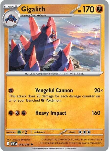 Gigalith (048/086) [Scarlet & Violet: White Flare] - Pokémon - Card Brawlers | Quebec | Canada |