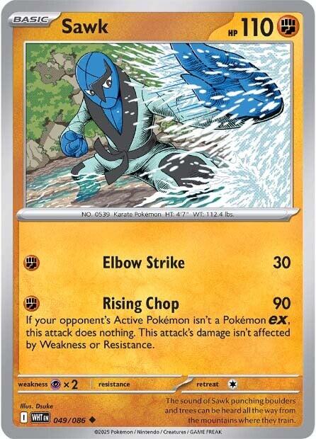 Sawk (049/086) [Scarlet & Violet: White Flare] - Pokémon - Card Brawlers | Quebec | Canada |