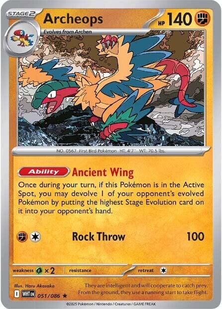 Archeops (051/086) [Scarlet & Violet: White Flare] - Pokémon - Card Brawlers | Quebec | Canada |