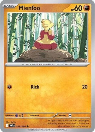 Mienfoo (052/086) [Scarlet & Violet: White Flare] - Pokémon - Card Brawlers | Quebec | Canada |