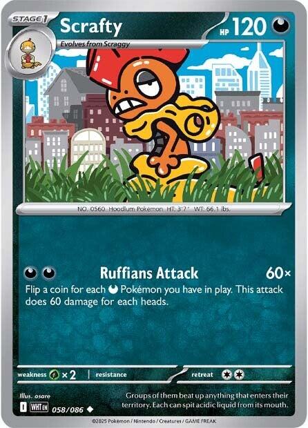 Scrafty (058/086) [Scarlet & Violet: White Flare] - Pokémon - Card Brawlers | Quebec | Canada |