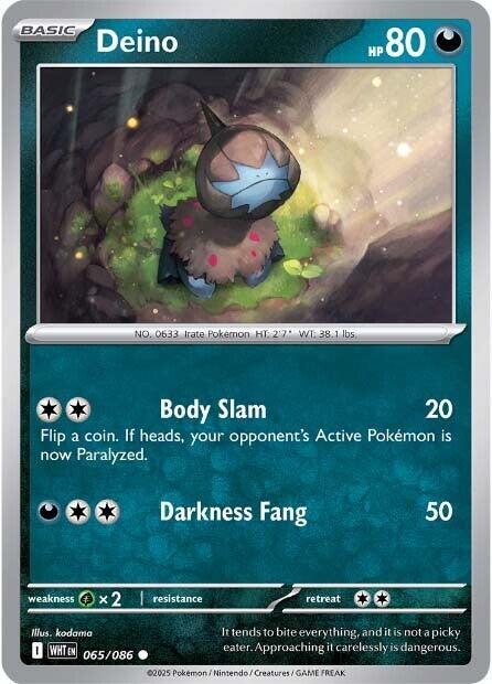 Deino (065/086) [Scarlet & Violet: White Flare] - Pokémon - Card Brawlers | Quebec | Canada |