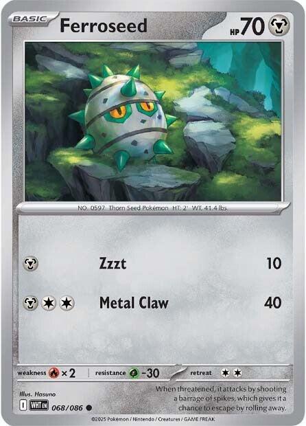 Ferroseed (068/086) [Scarlet & Violet: White Flare] - Pokémon - Card Brawlers | Quebec | Canada |
