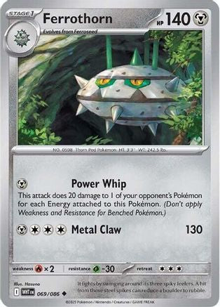 Ferrothorn (069/086) [Scarlet & Violet: White Flare] - Pokémon - Card Brawlers | Quebec | Canada |