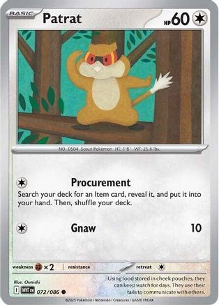 Patrat (072/086) [Scarlet & Violet: White Flare] - Pokémon - Card Brawlers | Quebec | Canada |