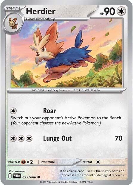 Herdier (075/086) [Scarlet & Violet: White Flare] - Pokémon - Card Brawlers | Quebec | Canada |
