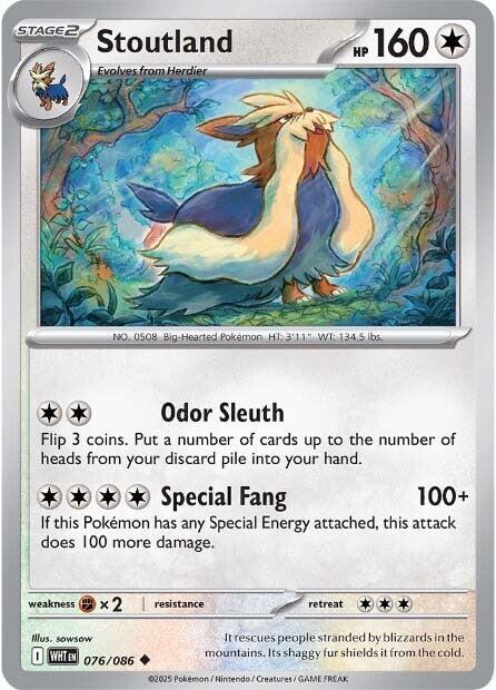 Stoutland (076/086) [Scarlet & Violet: White Flare] - Pokémon - Card Brawlers | Quebec | Canada |