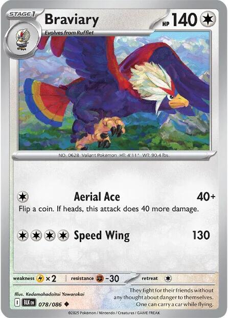 Braviary (078/086) [Scarlet & Violet: Black Bolt] - Pokémon - Card Brawlers | Quebec | Canada |