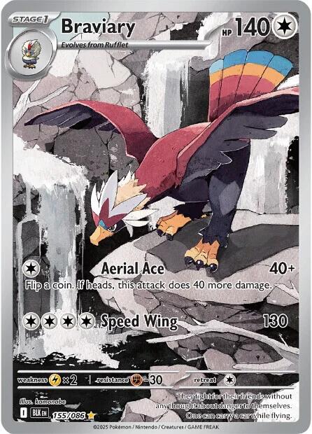 Braviary (155/086) [Scarlet & Violet: Black Bolt] - Pokémon - Card Brawlers | Quebec | Canada |