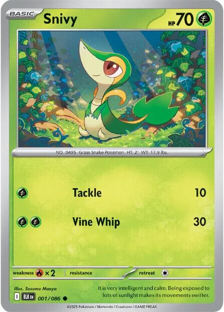 Snivy (001/086) [Scarlet & Violet: Black Bolt] - Pokémon - Card Brawlers | Quebec | Canada |
