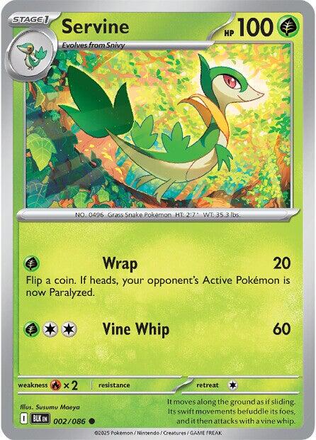 Servine (002/086) [Scarlet & Violet: Black Bolt] - Pokémon - Card Brawlers | Quebec | Canada |