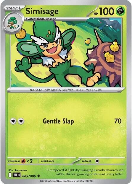 Simisage (005/086) [Scarlet & Violet: Black Bolt] - Pokémon - Card Brawlers | Quebec | Canada |