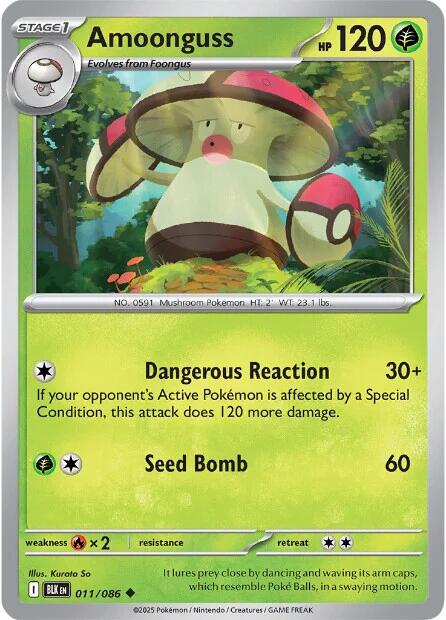 Amoonguss (011/086) [Scarlet & Violet: Black Bolt] - Pokémon - Card Brawlers | Quebec | Canada |
