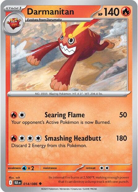 Darmanitan (014/086) [Scarlet & Violet: Black Bolt] - Pokémon - Card Brawlers | Quebec | Canada |