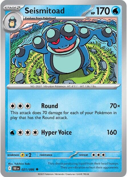 Seismitoad (021/086) [Scarlet & Violet: Black Bolt] - Pokémon - Card Brawlers | Quebec | Canada |