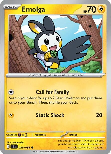 Emolga (029/086) [Scarlet & Violet: Black Bolt] - Pokémon - Card Brawlers | Quebec | Canada |