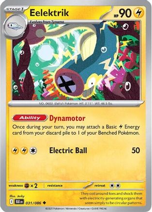 Eelektrik (031/086) [Scarlet & Violet: Black Bolt] - Pokémon - Card Brawlers | Quebec | Canada |