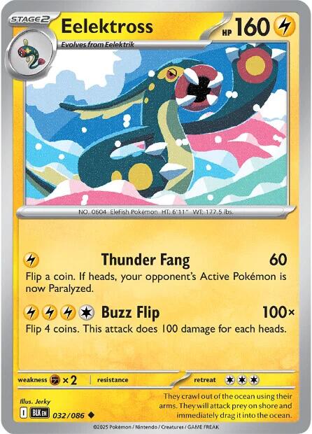 Eelektross (032/086) [Scarlet & Violet: Black Bolt] - Pokémon - Card Brawlers | Quebec | Canada |