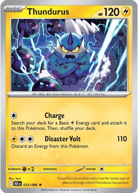 Thundurus (033/086) [Scarlet & Violet: Black Bolt] - Pokémon - Card Brawlers | Quebec | Canada |