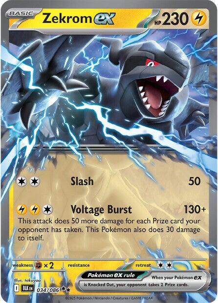 Zekrom ex (034/086) [Scarlet & Violet: Black Bolt] - Pokémon - Card Brawlers | Quebec | Canada |