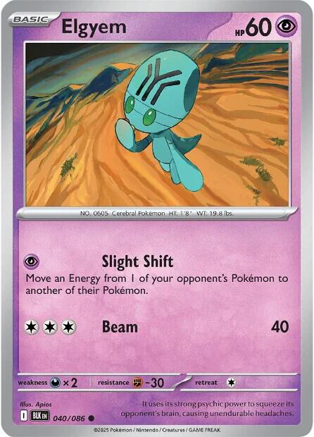 Elgyem (040/086) [Scarlet & Violet: Black Bolt] - Pokémon - Card Brawlers | Quebec | Canada |