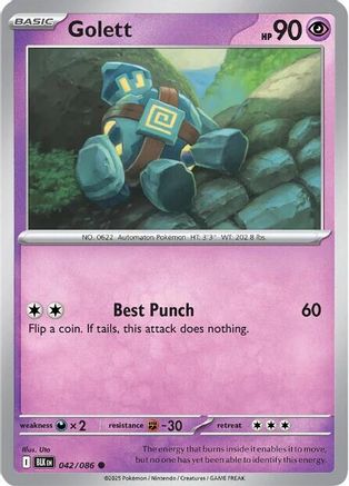Golett (042/086) [Scarlet & Violet: Black Bolt] - Pokémon - Card Brawlers | Quebec | Canada |