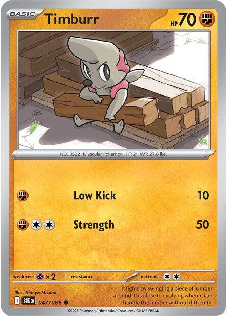 Timburr (047/086) [Scarlet & Violet: Black Bolt] - Pokémon - Card Brawlers | Quebec | Canada |