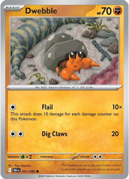 Dwebble (051/086) [Scarlet & Violet: Black Bolt] - Pokémon - Card Brawlers | Quebec | Canada |