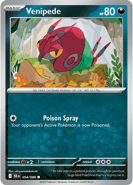 Venipede (054/086) [Scarlet & Violet: Black Bolt] - Pokémon - Card Brawlers | Quebec | Canada |