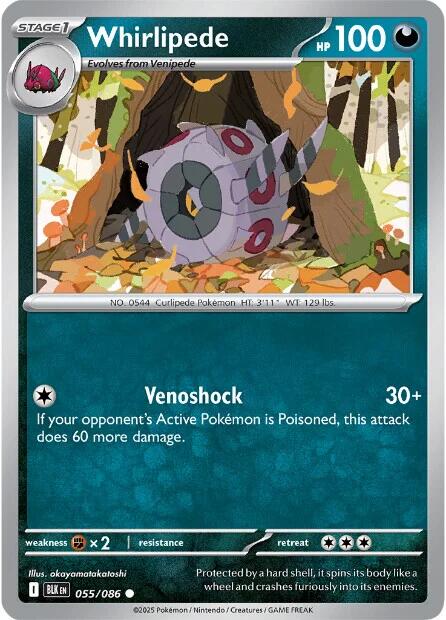 Whirlipede (055/086) [Scarlet & Violet: Black Bolt] - Pokémon - Card Brawlers | Quebec | Canada |