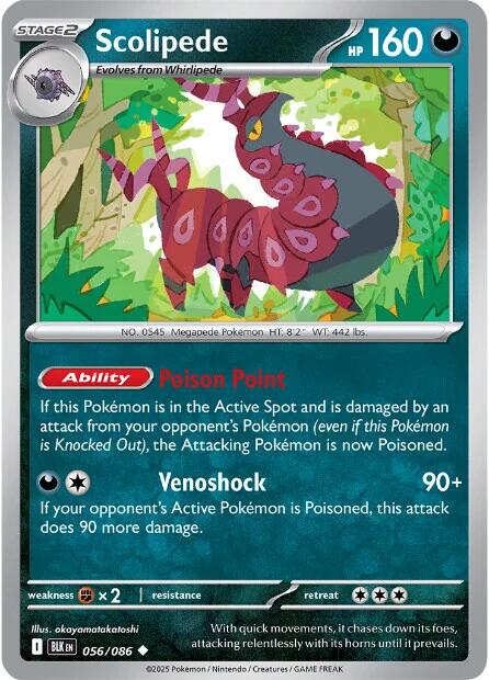Scolipede (056/086) [Scarlet & Violet: Black Bolt] - Pokémon - Card Brawlers | Quebec | Canada |