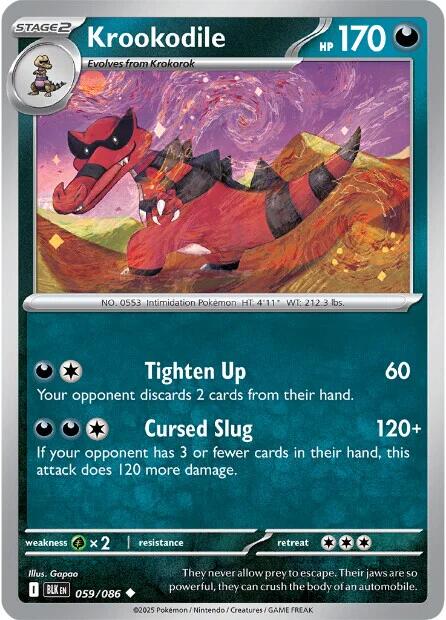 Krookodile (059/086) [Scarlet & Violet: Black Bolt] - Pokémon - Card Brawlers | Quebec | Canada |