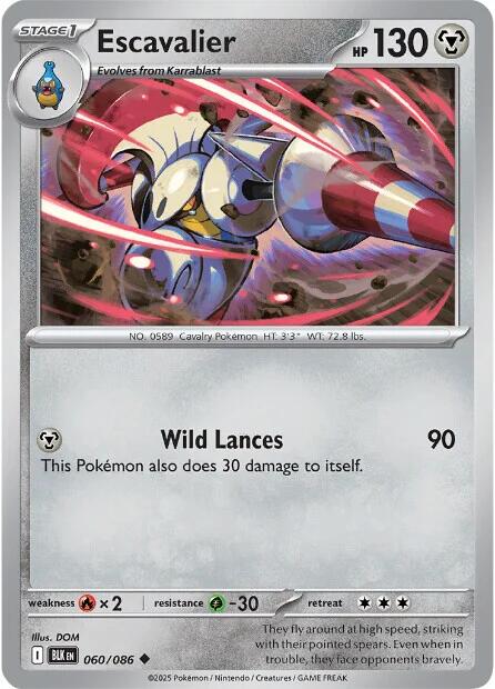 Escavalier (060/086) [Scarlet & Violet: Black Bolt] - Pokémon - Card Brawlers | Quebec | Canada |