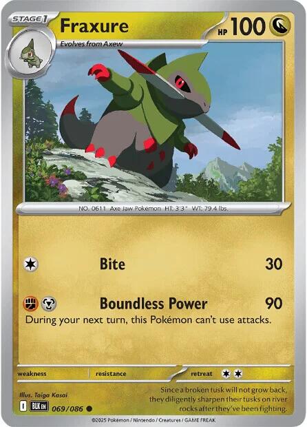 Fraxure (069/086) [Scarlet & Violet: Black Bolt] - Pokémon - Card Brawlers | Quebec | Canada |