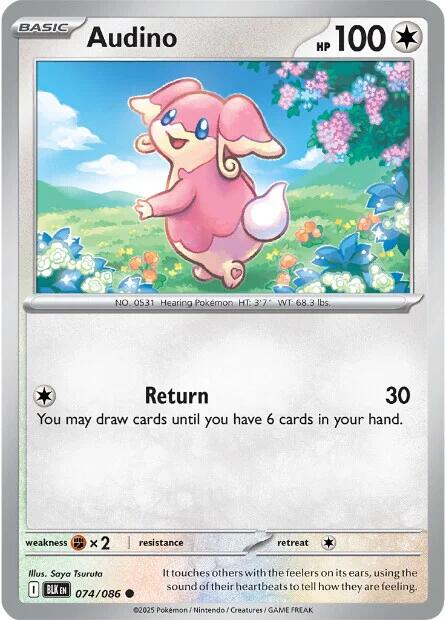 Audino (074/086) [Scarlet & Violet: Black Bolt] - Pokémon - Card Brawlers | Quebec | Canada |