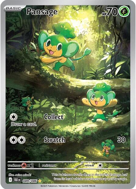 Pansage (089/086) [Scarlet & Violet: Black Bolt] - Pokémon - Card Brawlers | Quebec | Canada |