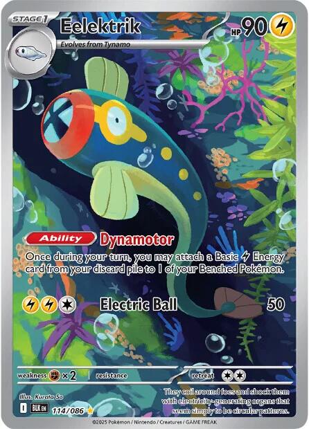 Eelektrik (114/086) [Scarlet & Violet: Black Bolt] - Pokémon - Card Brawlers | Quebec | Canada |