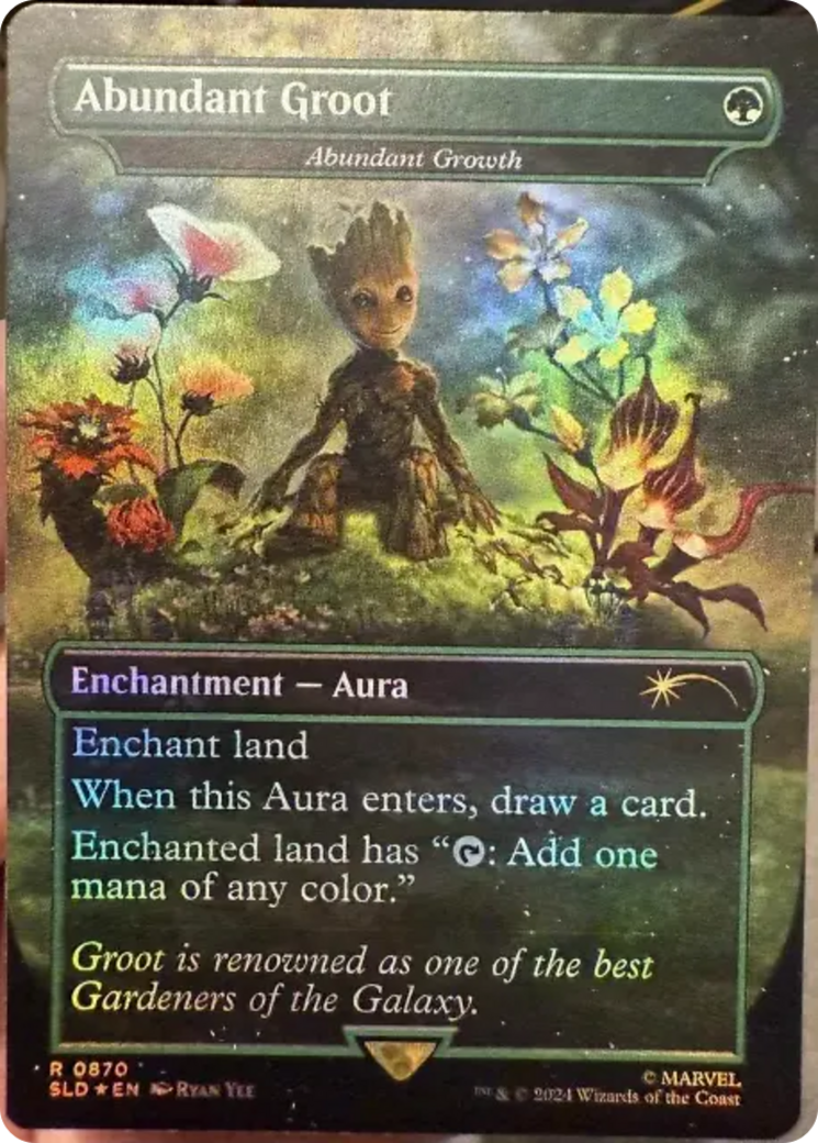 Abundant Groot - Abundant Growth (Rainbow Foil) [Secret Lair Drop Series] - Magic: The Gathering - Card Brawlers | Quebec | Canada |