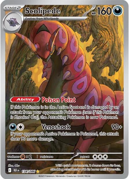 Scolipede (134/086) [Scarlet & Violet: Black Bolt] - Pokémon - Card Brawlers | Quebec | Canada |
