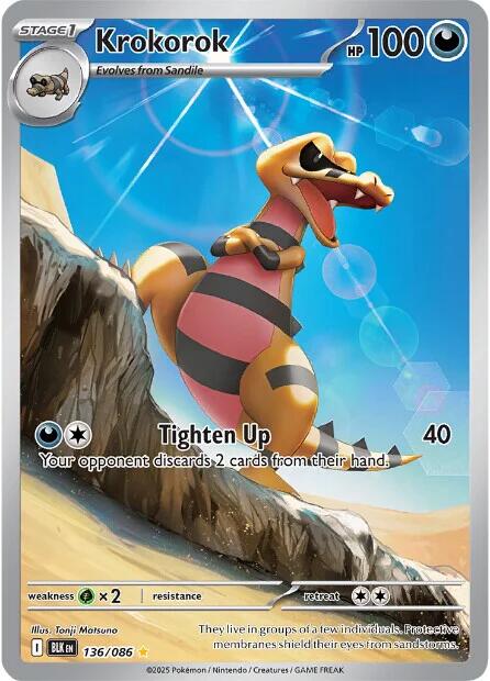 Krokorok (136/086) [Scarlet & Violet: Black Bolt] - Pokémon - Card Brawlers | Quebec | Canada |