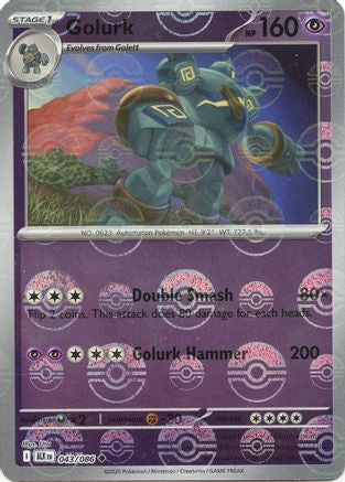 Golurk (043/086) (Motif de Poké Ball) [Écarlate et Violette : Éclair Noir] 