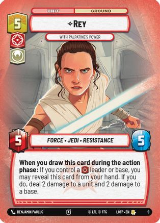 Rey - With Palpatine's Power (9) (9) [Organized Play Promos] - Fantasy Flight Games - Card Brawlers | Quebec | Canada |
