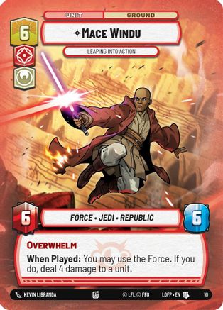 Mace Windu - Leaping into Action (10) (10) [Organized Play Promos] - Fantasy Flight Games - Card Brawlers | Quebec | Canada |